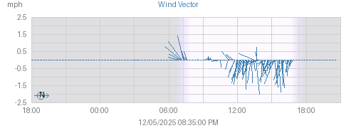 Today's Wind Vector graph